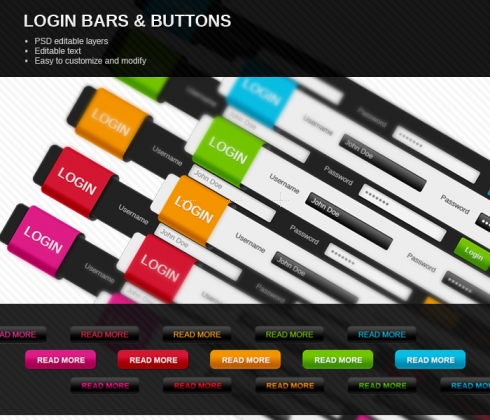 Template Image for Login Navigation Bar with Buttons - 30030
