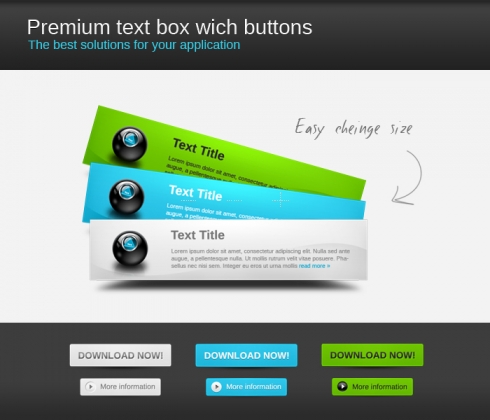 Template Image for Text Box with Buttons - 30041