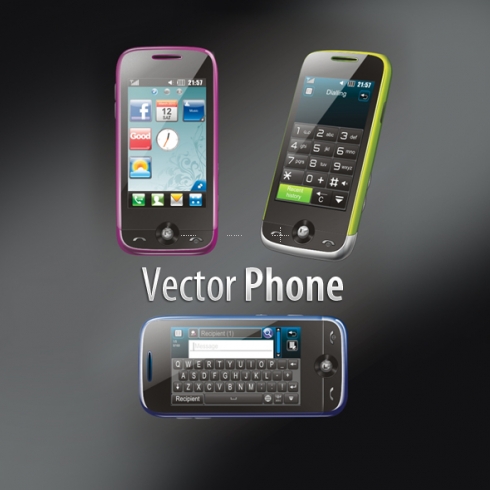 Template Image for Mobile Phone Vectors - 30048