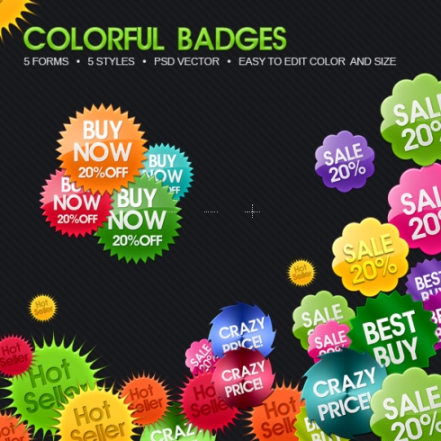 Template Image for Dazzling Badges - 30062