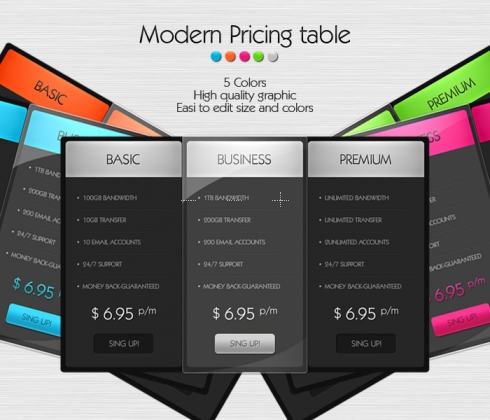 Template Image for Modern Pricing Tables - 30071