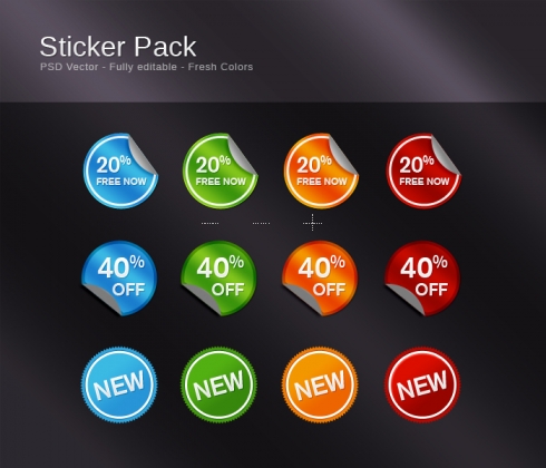Template Image for Simple Sticker Pack - 30089