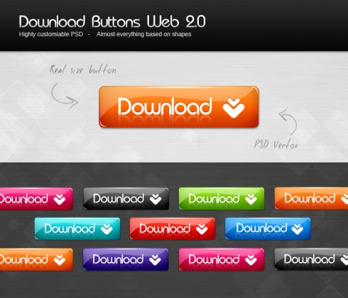 Template Image for Web 2.0 Download Buttons - 30090