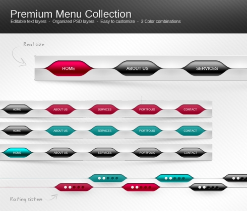 Template Image for Unique Navigation Menu Set - 30095