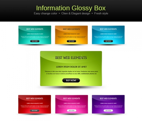 Template Image for Glossy Information Boxes - 30105