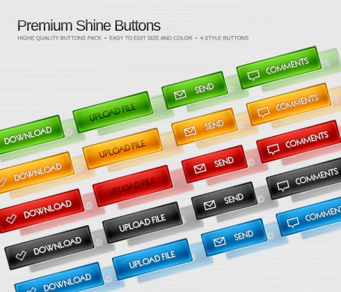 Template Image for Shiny Buttons Set - 30116