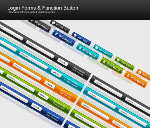 Template Image for Gradient UI Set - 30122