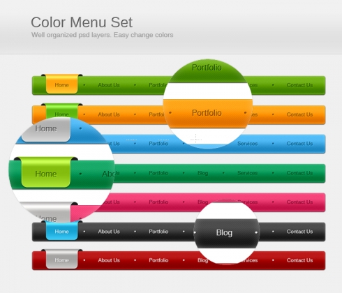 Template Image for Cool Navigation Menu Set - 30129