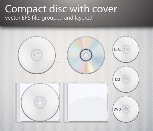 Template Image for Compact Disc Covers Vector - 30166