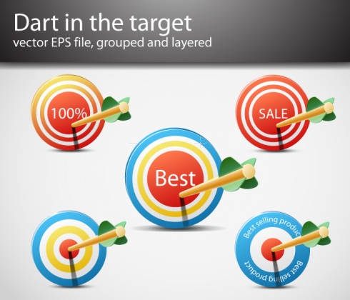 Template Image for Target & Dart Vectors - 30167