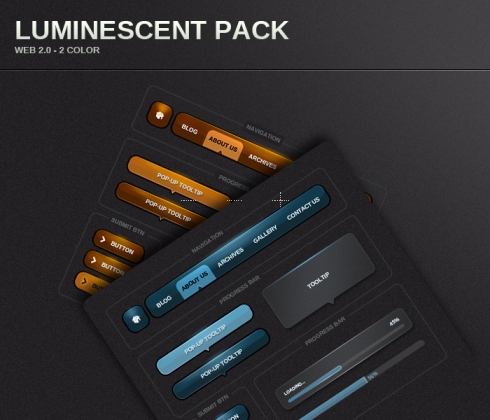 Template Image for Dark Luminous UI Set - 30178