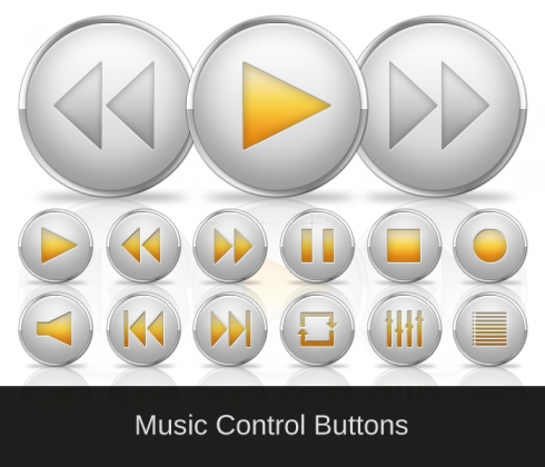 Template Image for Music Player User Interface UI Set - 30180