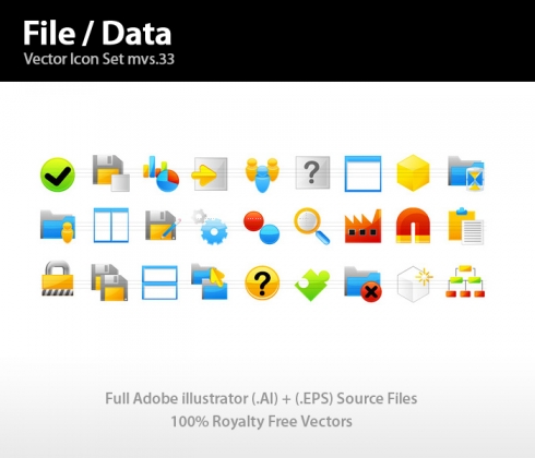 Template Image for File & Data Icons - 30231