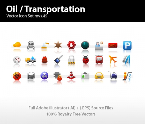 Template Image for Oil & Transportation Icons - 30243