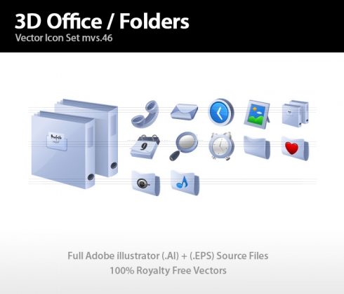 Template Image for 3D Office & Folderes - 30244