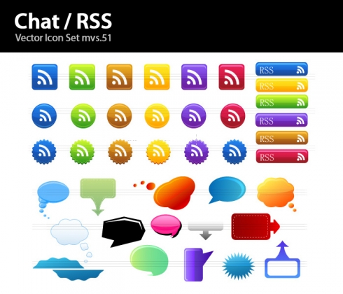 Template Image for Chat & RSS Icons - 30249