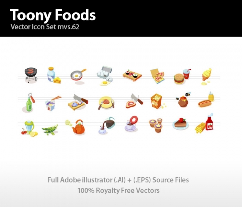 Template Image for Toony Food Icons - 30260
