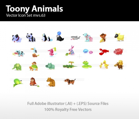 Template Image for Toony Animal Icons - 30261