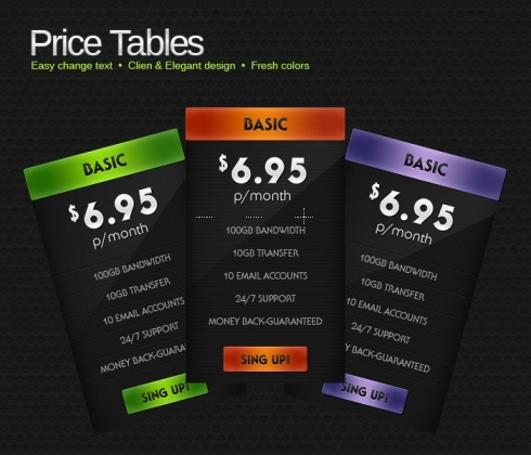 Template Image for Moonlight Price Tables - 30348
