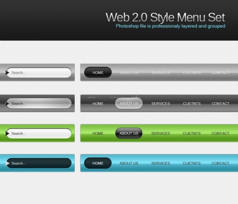 Template Image for Stylish Navigation Menu Set - 30352