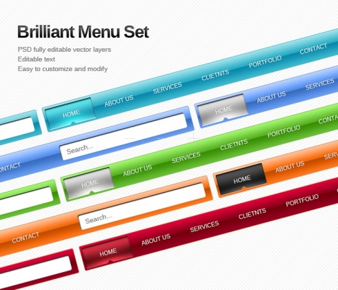 Template Image for Brilliant Navigation Menu Set - 30358