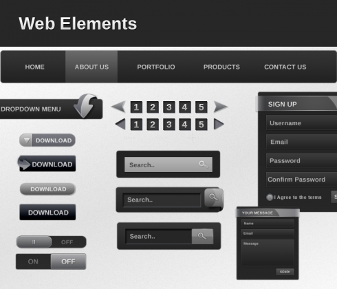 Template Image for Web Elements Pack - 30416