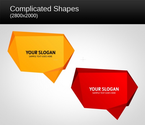 Template Image for Complicated Shapes Vector - 30482