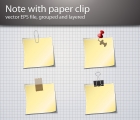 Image for Image for Paper Clip & Notepad Vector - 30169