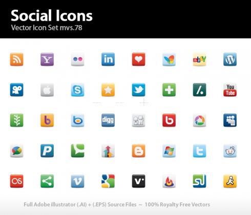 Template Image for Social Icons (Twitter, RSS etc) - 30276