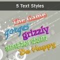 Image for Image for 5 Happy Text Style Actions - 30011